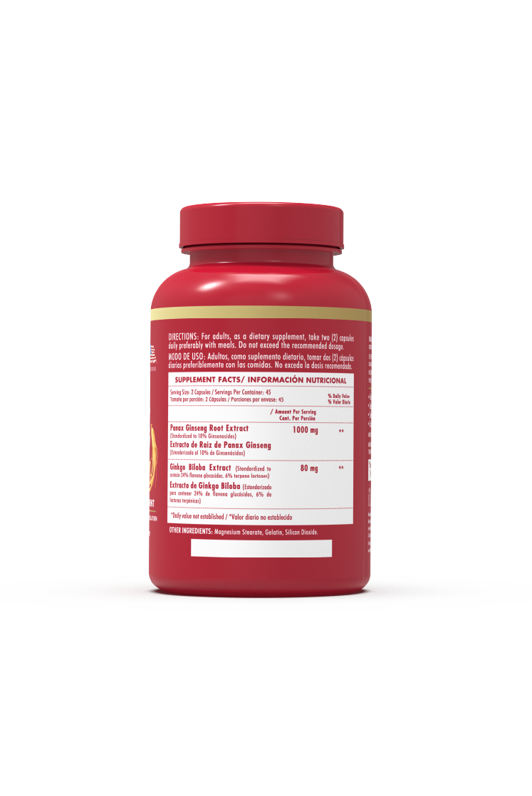 Ginkgo + Ginseng 90caps