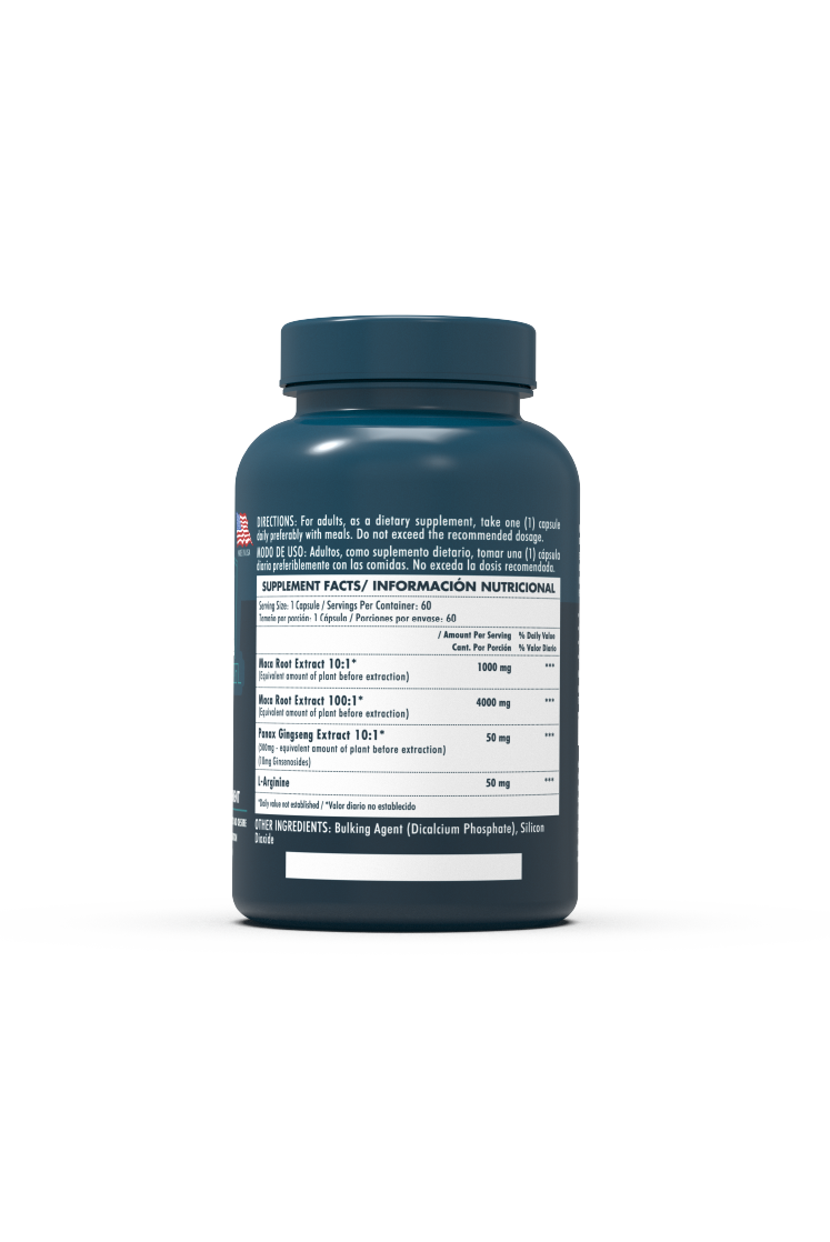 MACA + L-Arginina + Ginseng 60caps